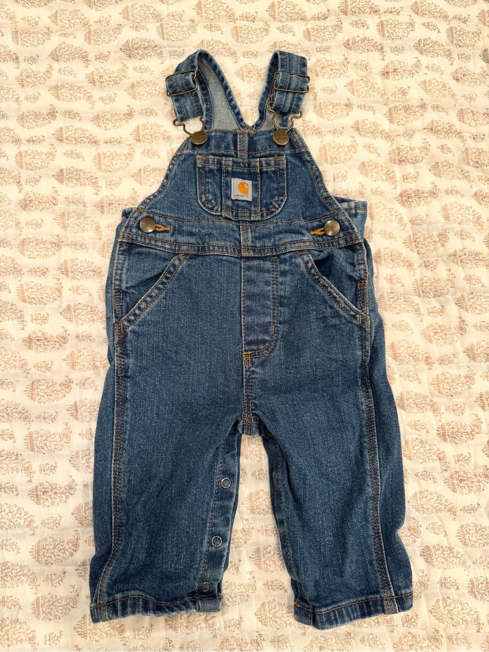 Carhartt Dark Blue Denim Kids Overalls